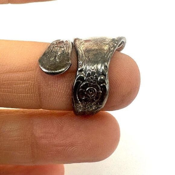 Oneida William Rogers Silver tone  adjustable spoon ring - Picture 6 of 12